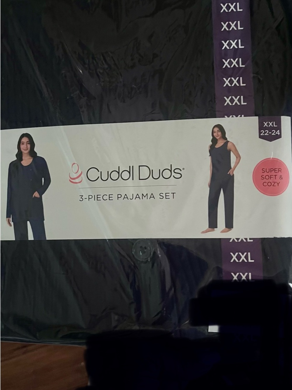 Cuddl Duds Dark Navy 3-Piece Sleep Set
